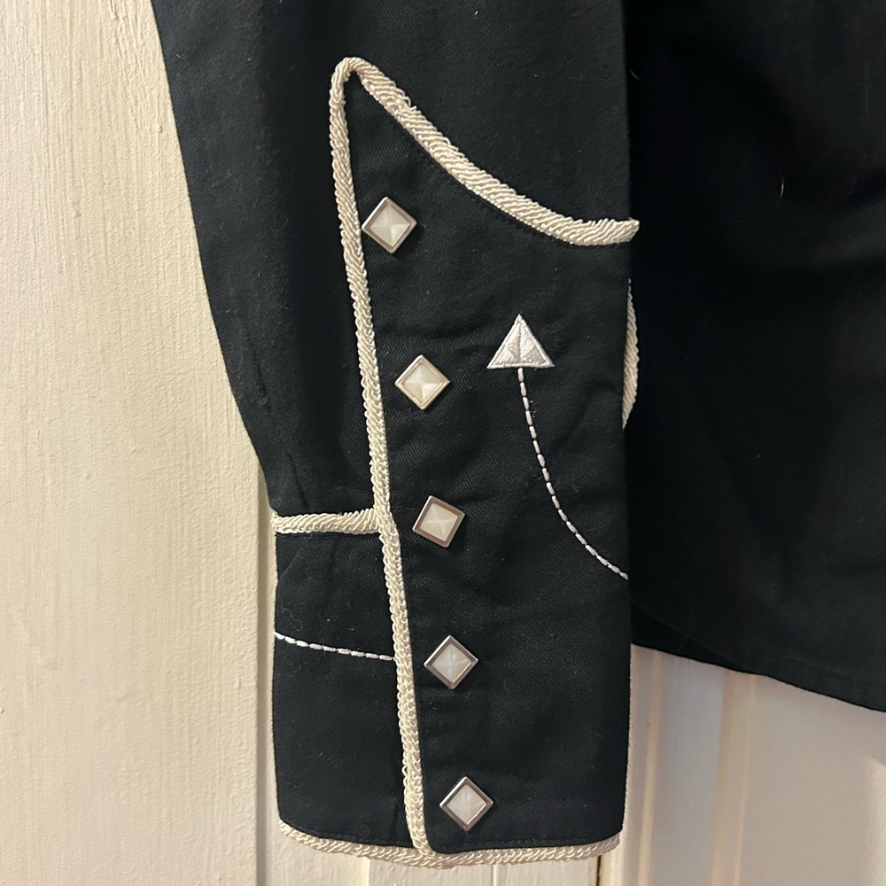 Rockabilly/punkabilly Panhandle Slim Western Shirt with Arrow Embroidery - Picture 4 of 5
